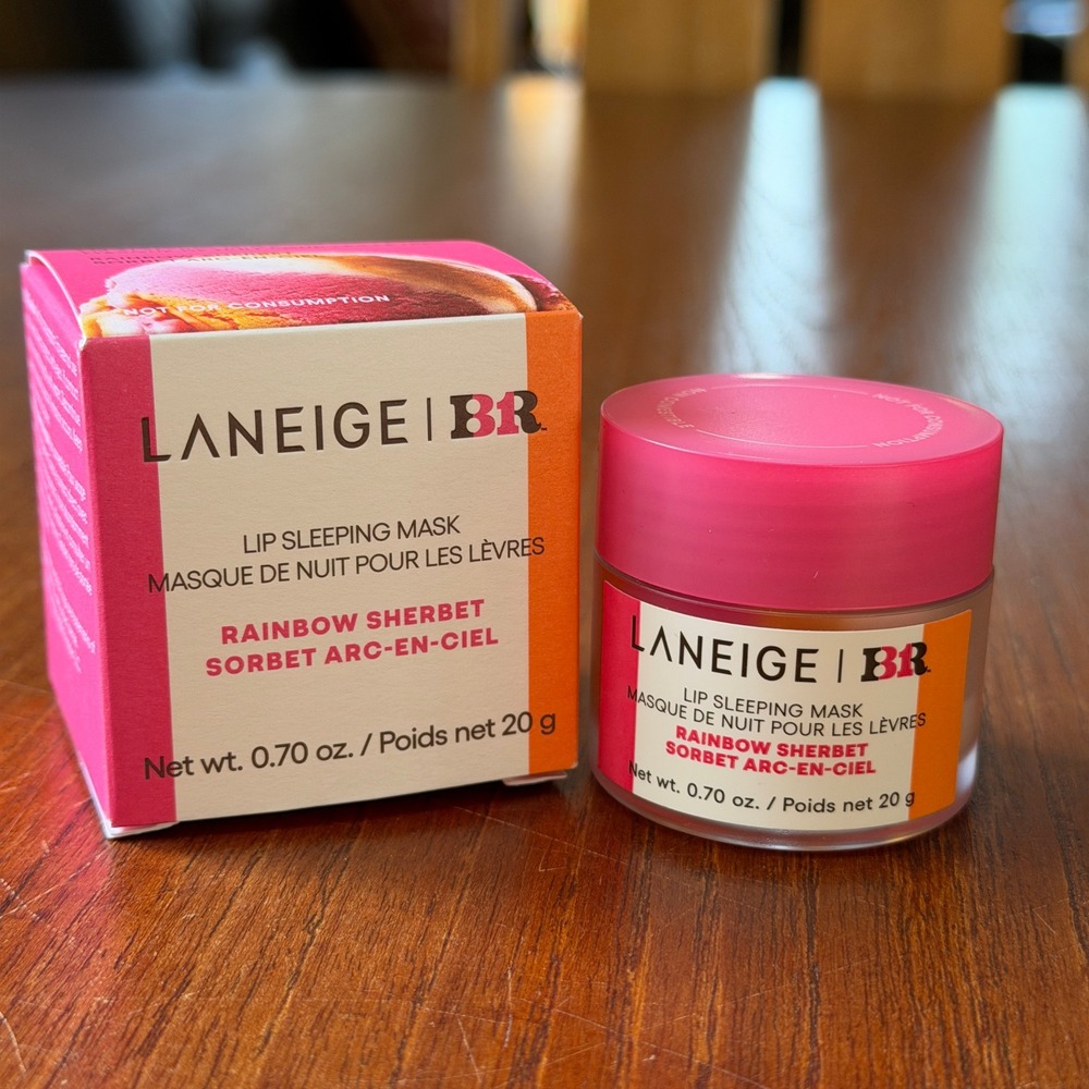 LANEIGE x Baskin Robbins Lip Sleeping Mask Rainbow Sherbet 20g Limited Edition